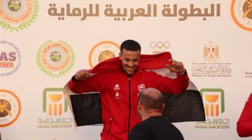 البطولة العربية للرماية.. محمد أيمن يتوج بذهبية العرب في الإسكيت للناشئين برقم قياسي