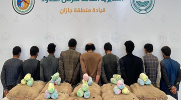 حرس حدود #جازان يحبط تهريب 249 كجم من القات ويقبض على 9 مخالفين #عاجل