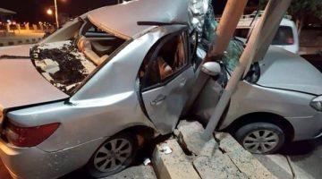 قرارات النيابة في حادث تصادم سيارة بعمود إنارة في صلاح سالم بالقاهرة