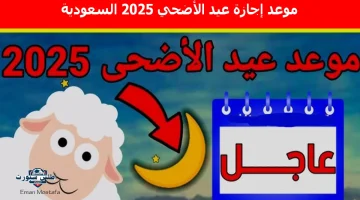 “العيد فرحة”.. موعد إجازة عيد الأضحي 2025 السعودية وكم عدد أيام الإجازة للعاملين في القطاع الحكومي والخاص؟