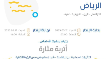 حالة الطقس اليوم في الرياض: الإنذار البرتقالي في الدوادمي والرين والقويعية وعفيف