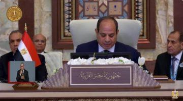السيسي في القمة العربية في بغداد: يجب تأمين المساعدات والحفاظ على وحدة السودان