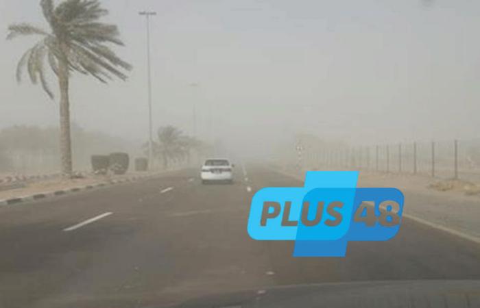 تنبيه من رياح نشطة على #تبوك حتى الـ 7 مساءً