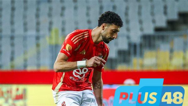 ليلة التتويج بالدوري.. وسام أبو علي يسجل هدف التقدم للأهلي في مرمى فاركو