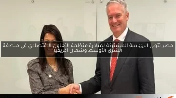مصر تتولى الرئاسة المشتركة لمبادرة منظمة التعاون الاقتصادي في منطقة الشرق الأوسط وشمال أفريقيا