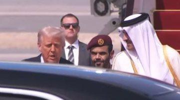 أمير قطر يستقبل الرئيس الأمريكى ترامب فى مستهل زيارته للدوحة