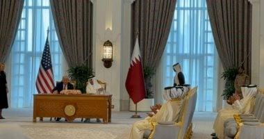 تفاصيل توقيع ترامب وأمير قطر 3 اتفاقيات استراتيجية فى الدوحة