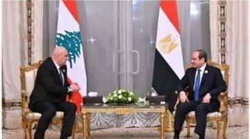 الإعلام اللبنانى يبرز القمة المصرية اللبنانية وتصريحات الرئيس السيسى لدعم لبنان