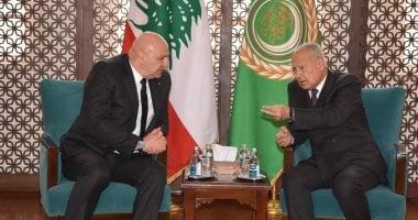 أبو الغيط يستقبل الرئيس اللبناني جوزاف عون بمقر الجامعة العربية