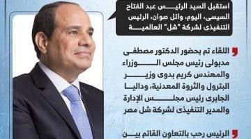 الرئيس السيسى يؤكد حرص مصر على سداد مستحقات الشركات لتعزيز الثقة.. إنفوجراف