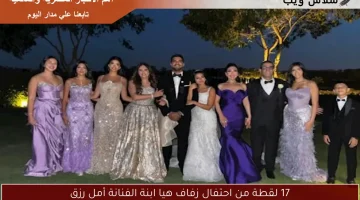 17 لقطة من احتفال زفاف هيا ابنة الفنانة أمل رزق