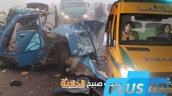 أسماء المصابين في حادث انقلاب سيارة ربع نقل على الطريق الزراعي بقنا