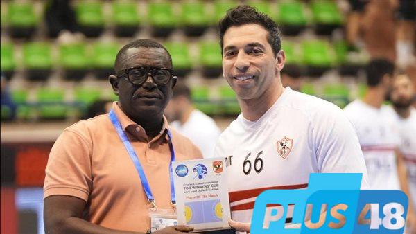 كأس الكؤوس الإفريقية لليد|أحمد الأحمر أفضل لاعب في مباراة الزمالك ووداد سمارة