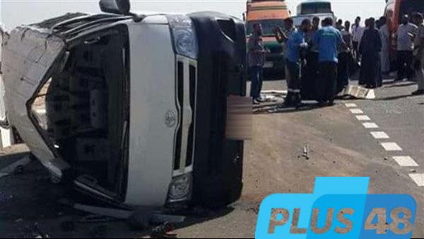 حادث أسيوط الغربي اليوم.. إصابة 7 ركاب إثر انقلاب ميكروباص بعد كمين الروس