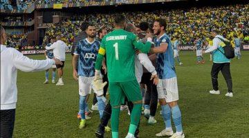 نهائي دوري أبطال أفريقيا.. احتفالات جنونية للاعبي بيراميدز بعد هدف التعادل مع صن داونز.. صور