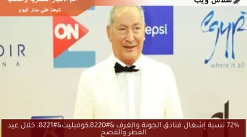 72% نسبة إشغال فنادق الجونة والغرف “كومبليت” خلال عيد الفطر والفصح