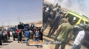 مصرع سيدة وإصابة ابنتيها في حادث تصادم سيارة ملاكي وتوك توك أمام بنزينة وطنية بحلوان