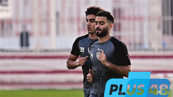 تدريبات بدنية خفيفة للمثلوثى على هامش مران الزمالك
