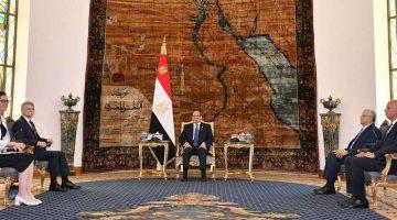 السيسي يستقبل لازلو كوفير رئيس البرلمان المجري