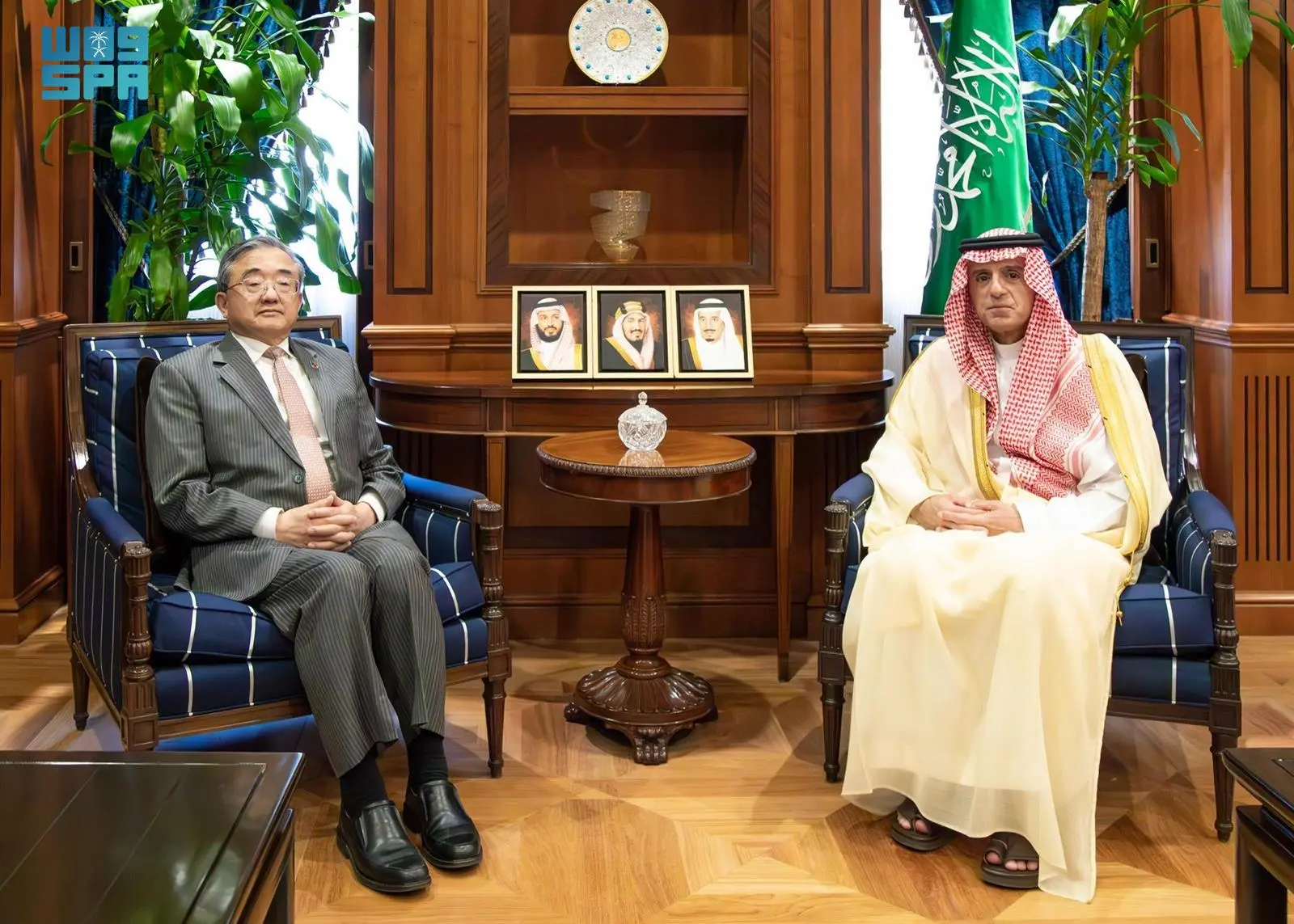 الجبير يستقبل المبعوث الصيني الخاص لتغير المناخ