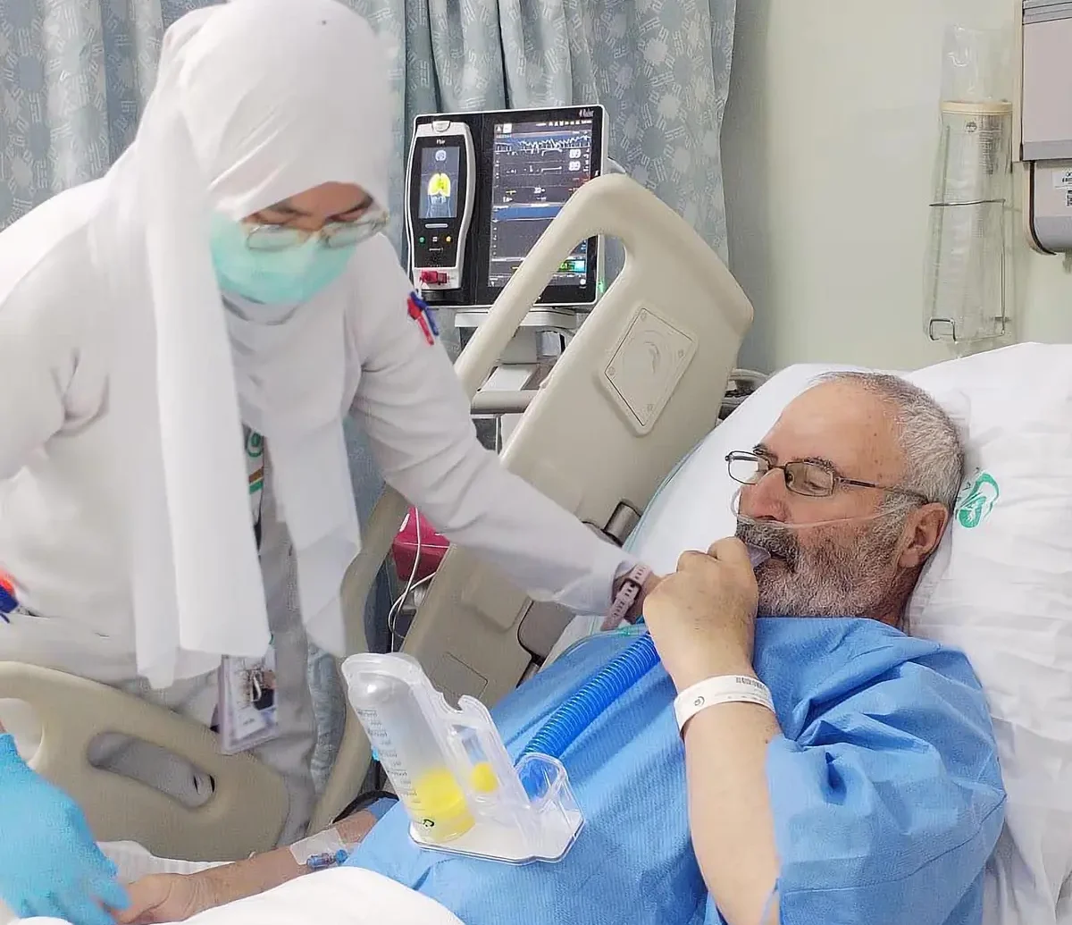 التدخل العاجل ينقذ حياة حاج إيراني بـ #مدينة_الملك_عبدالله_الطبية