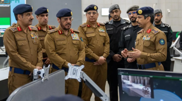 اللواء حمود الفرج يقف على أعمال الدفاع المدني بالمدينة المنورة