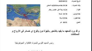 المعهد القومي للبحوث الفلكية يصدر بياناً بشأن الزلزال الجديد.. تعرف على أسبابه