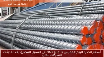 أسعار الحديد اليوم الخميس 15 مايو 2025 في السوق المصري بعد تحديثات الشركات للطن