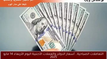 التعاملات الصباحية.. أسعار الدولار والعملات الأجنبية اليوم الأربعاء 14 مايو 2025
