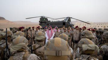 الأمير خالد بن سلمان يشهد تمرين القوات الخاصة النخبة بوزارة الدفاع
