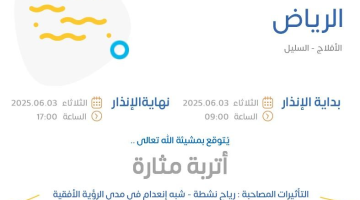 حالة الطقس اليوم في الرياض: الإنذار البرتقالي في الأفلاج والسليل