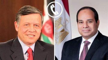الرئيس السيسي والعاهل الأردني عبدالله الثاني يتبادلان التهنئة بعيد الأضحى