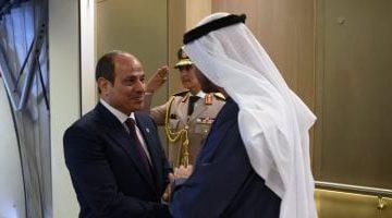 الرئيس السيسى والشيخ محمد بن زايد يؤكدان أهمية حماية سيادة الدول الشقيقة