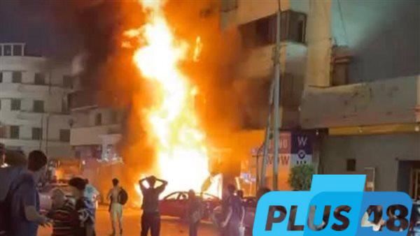 انتداب المعمل الجنائي في حريق عقار بشبرا الخيمة