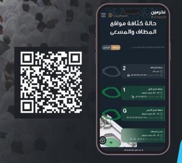 إطلاق خدمة رقمية تتيح معرفة حالة كثافة المطاف والمسعى في #المسجد_الحرام