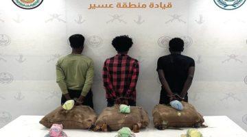 #عاجل | القبض على (3) مخالفين لنظام أمن الحدود لتهريبهم (60) كيلوجرامًا من نبات القات المخدر بمنطقة #عسير
