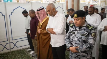 رئيس جمهورية المالديف يزور #المسجد_النبوي